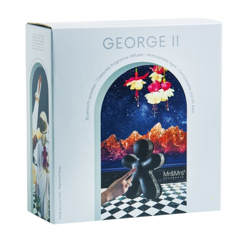 Muzikos ir kvepalų difuzorius Mr&Mrs GEORGE II Black Soft Touch